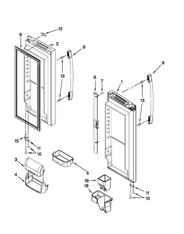Refrigerator door parts