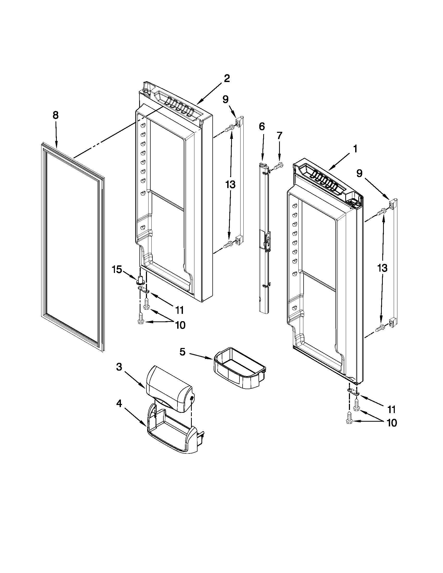 Refrigerator door parts