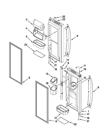 Refrigerator door parts