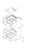 Refrigerator shelf parts