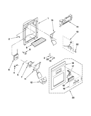 Dispenser front parts