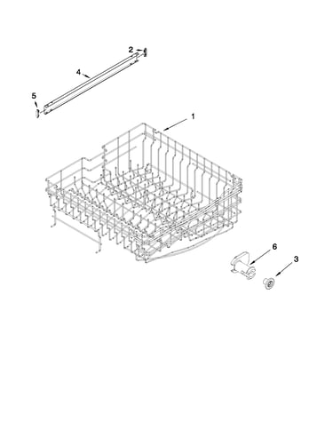 Upper rack and track parts