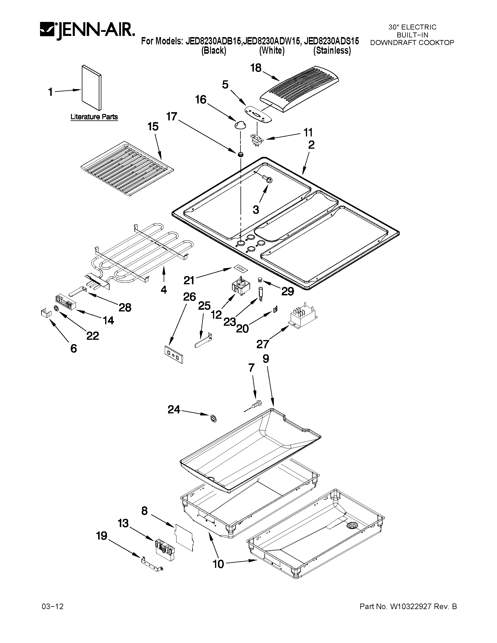 Cooktop parts