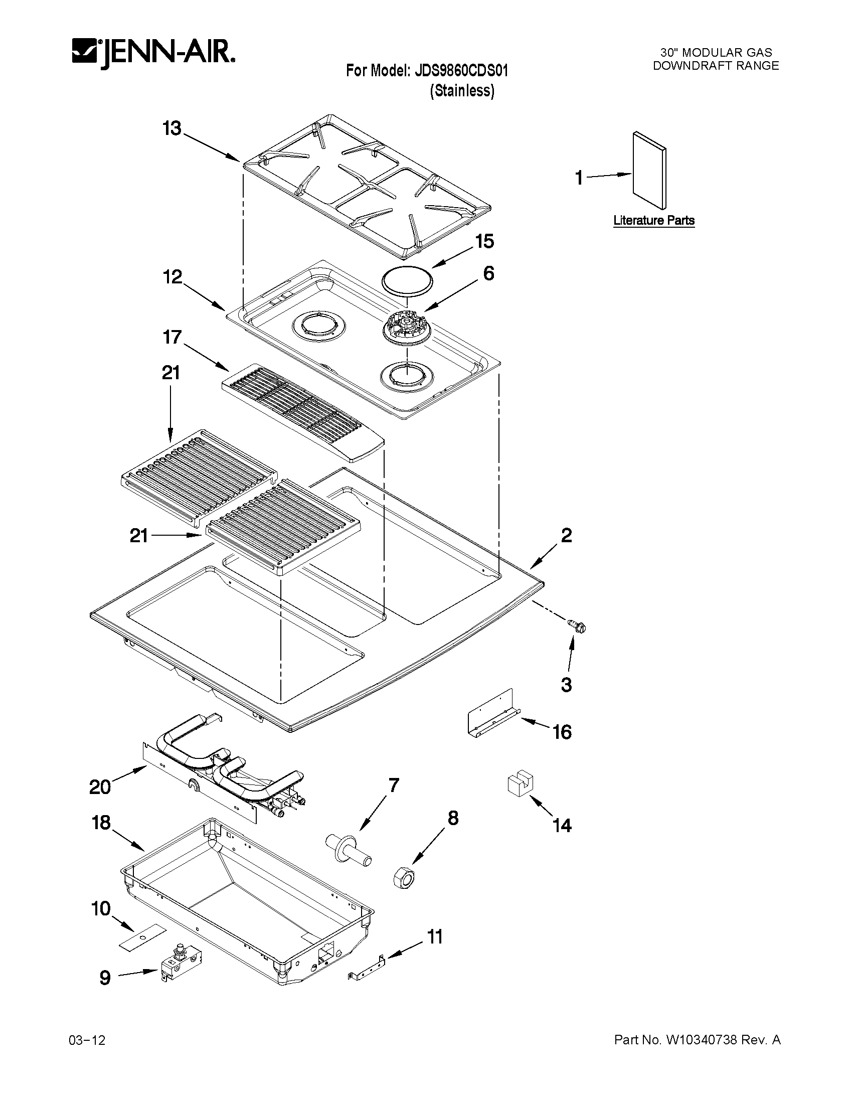 Cooktop parts