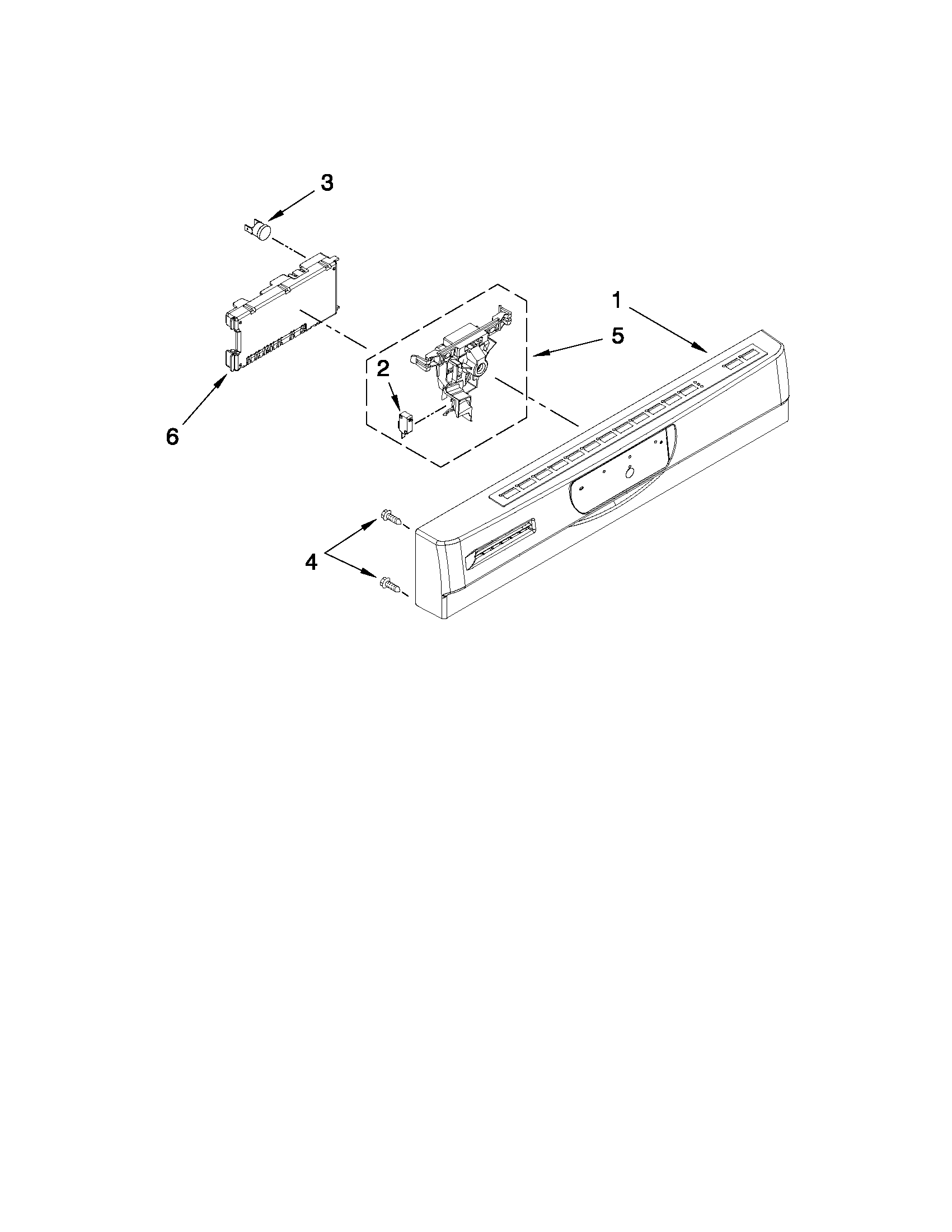 Control panel and latch parts