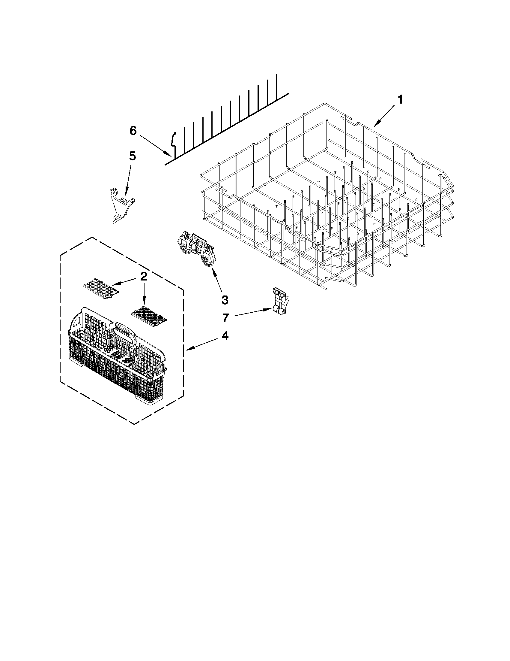 Lower rack parts