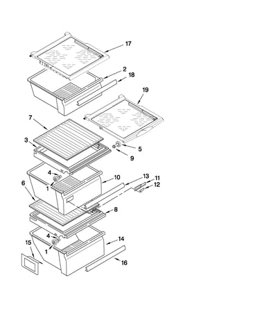 Refrigerator shelf parts