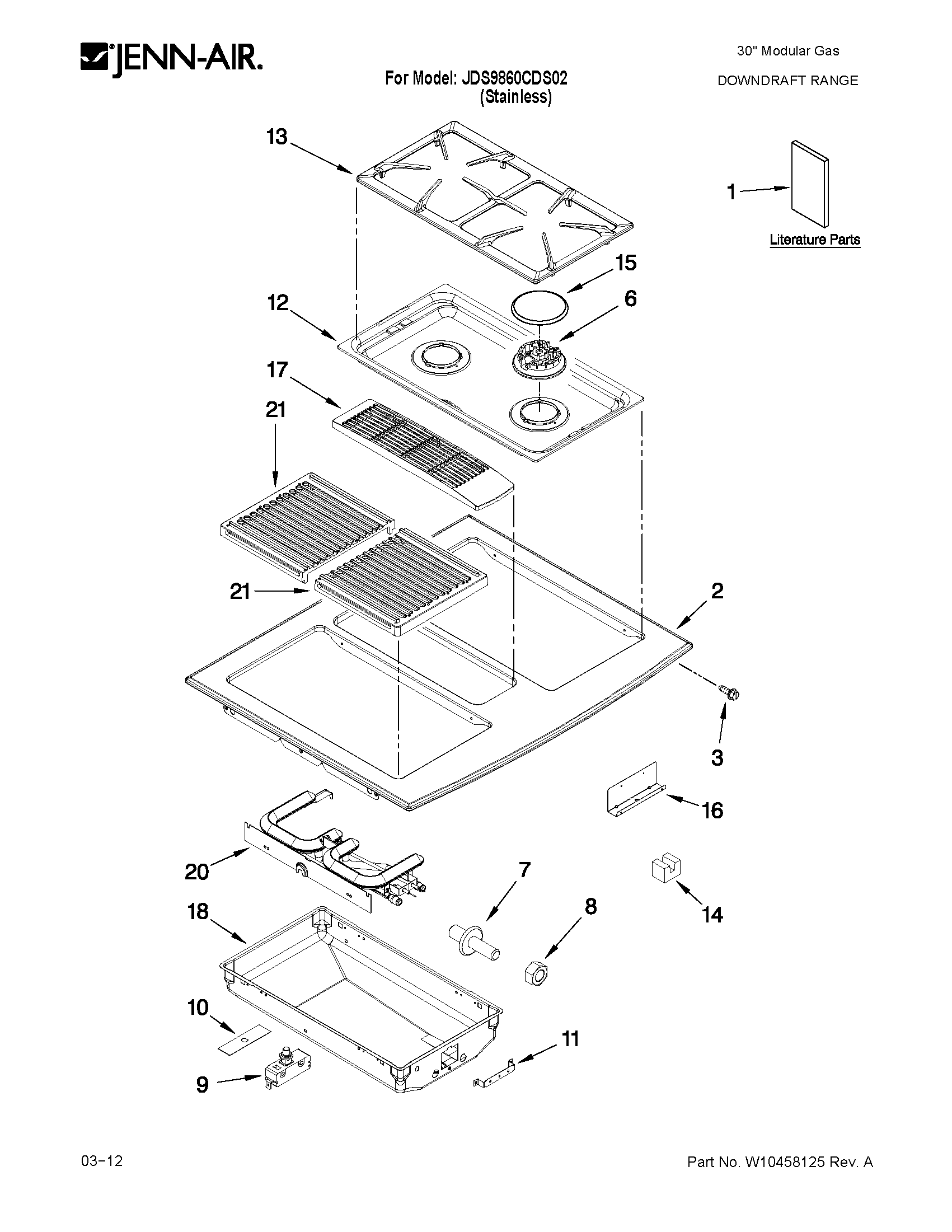 Cooktop parts