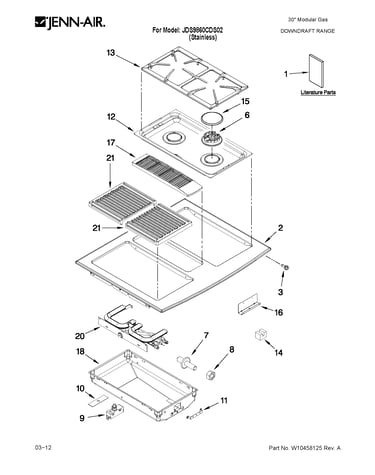 Cooktop parts