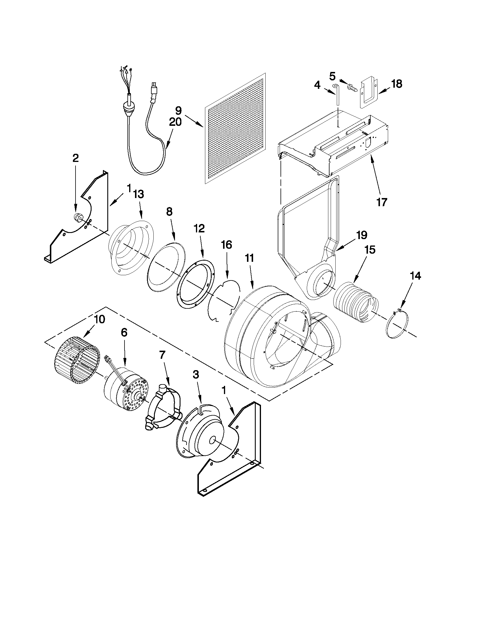 Blower unit parts