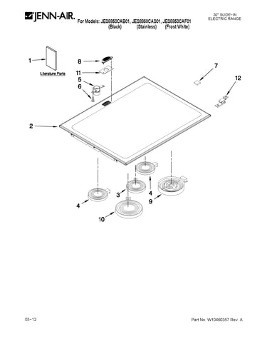 Cooktop parts
