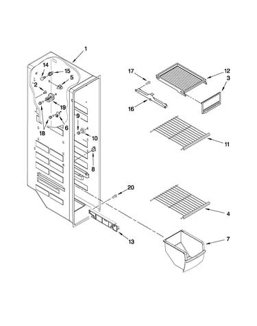Freezer liner parts