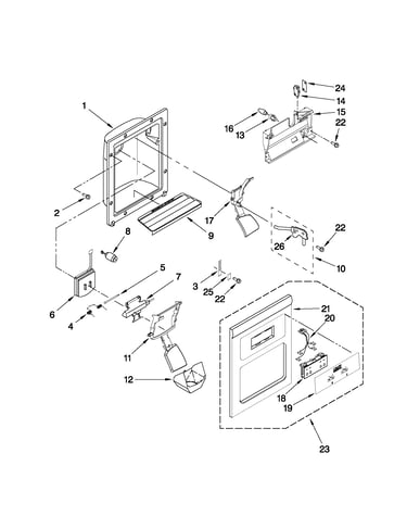 Dispenser front parts