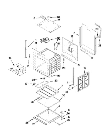 Lower oven parts