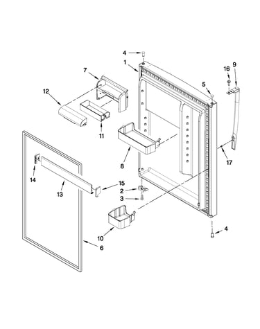 Refrigerator door parts