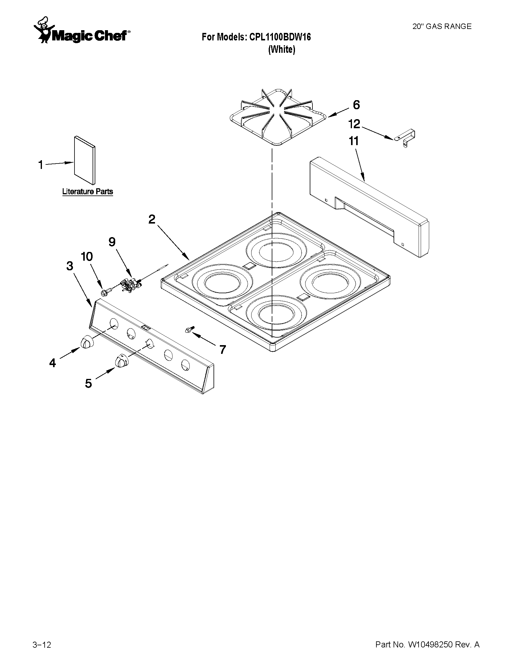 Cooktop parts