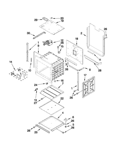 Lower oven parts
