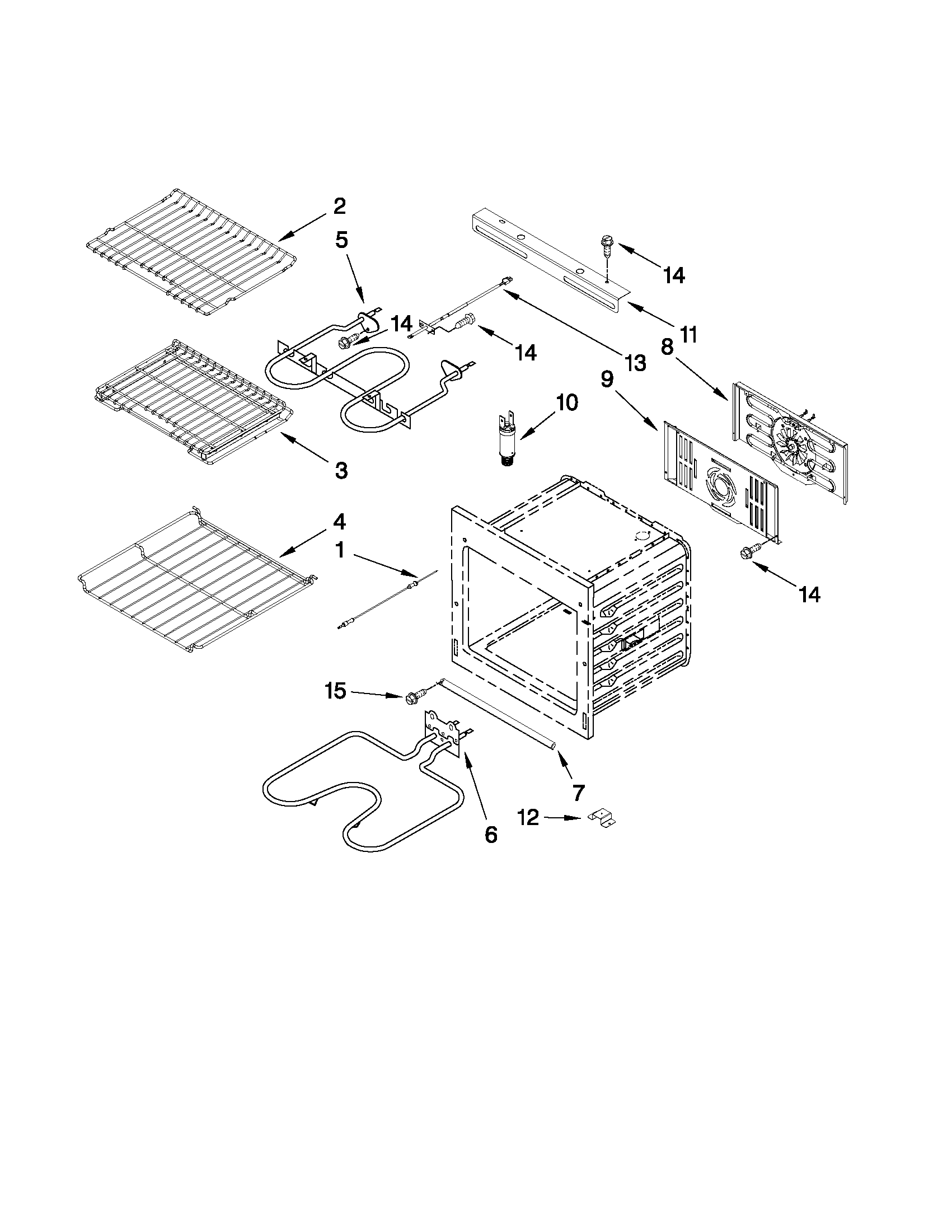 Internal oven parts