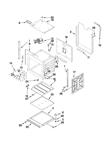 Lower oven parts