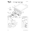 Whirlpool WGD9450WL1 top and console parts diagram