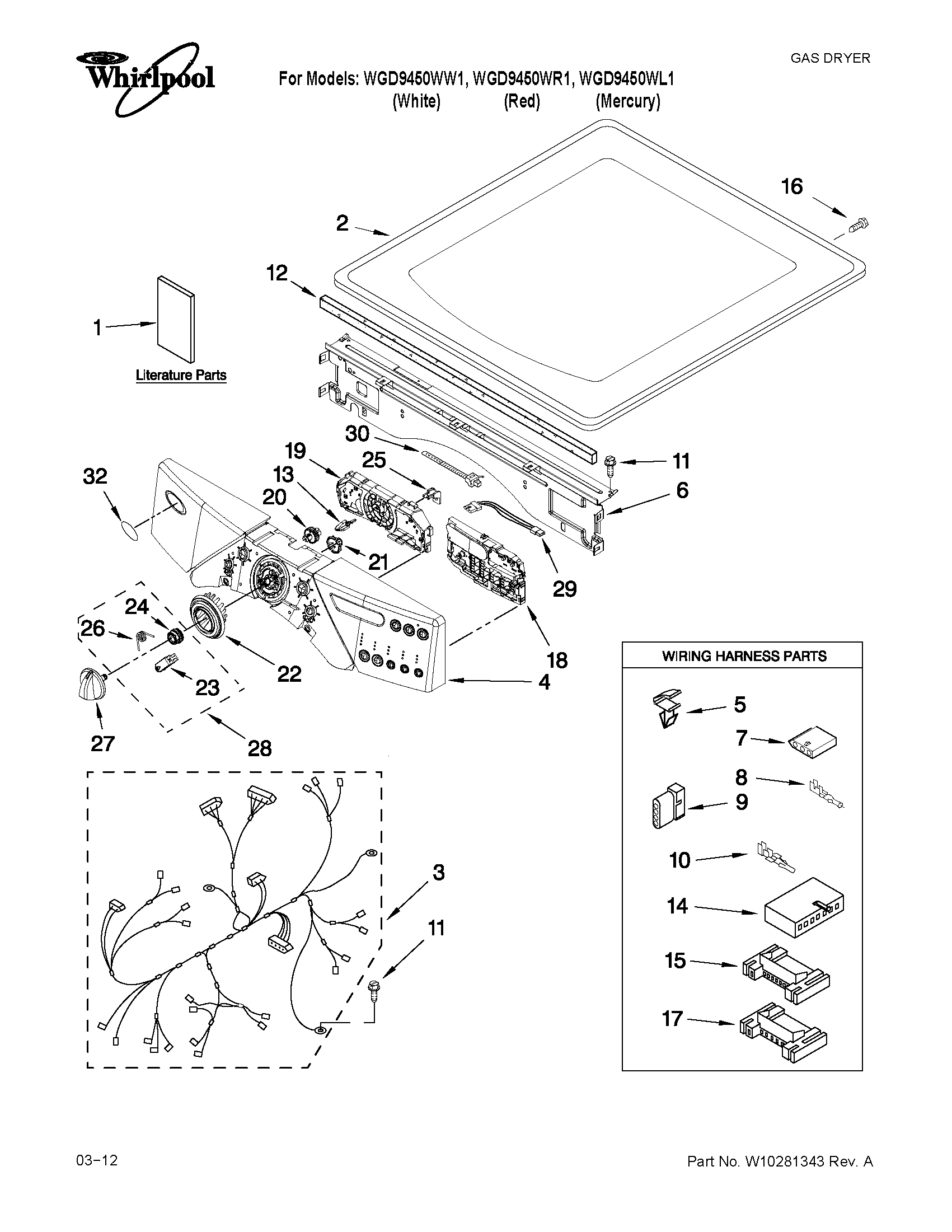 Top and console parts