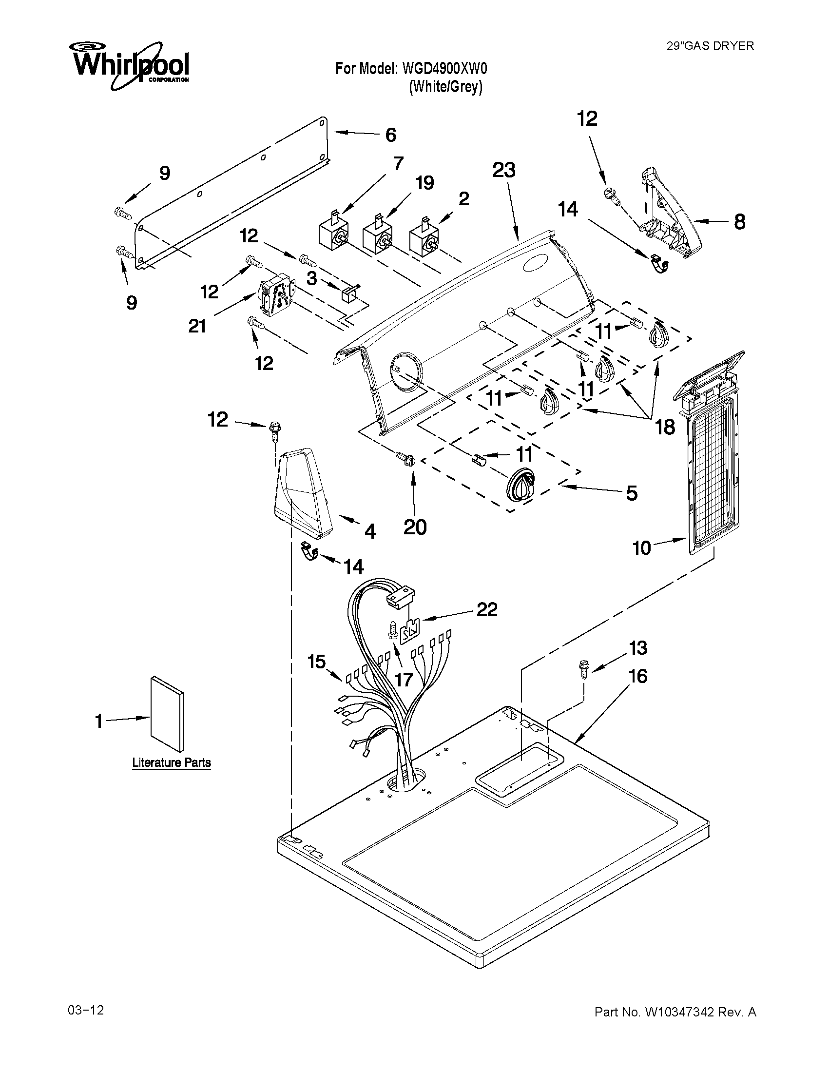 TOP AND CONSOLE PARTS