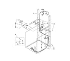 Whirlpool YWET3300XQ0 dryer support and washer harness parts diagram