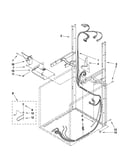 Dryer support and washer harness parts