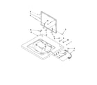 Whirlpool YWET3300XQ0 washer top and lid parts diagram