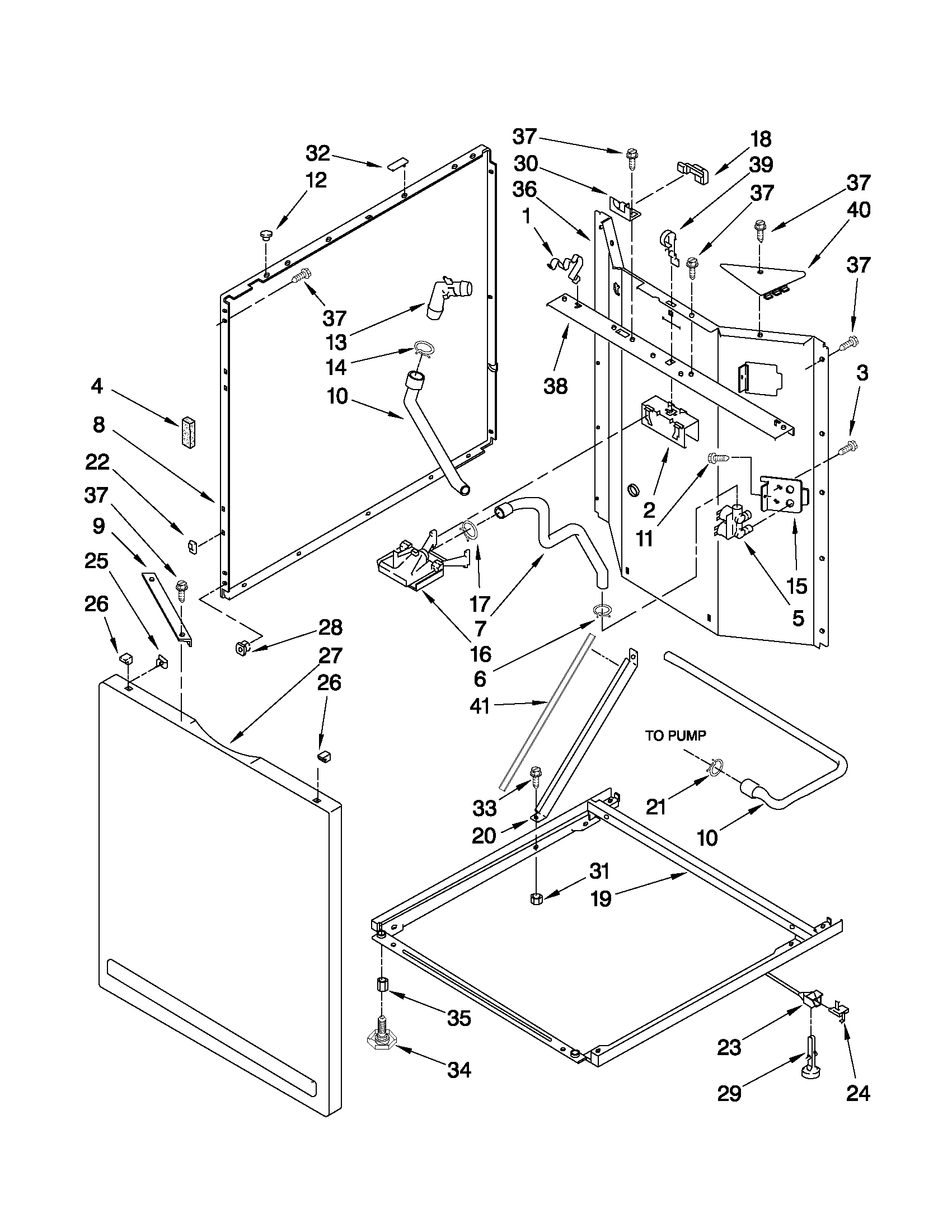 Washer cabinet parts