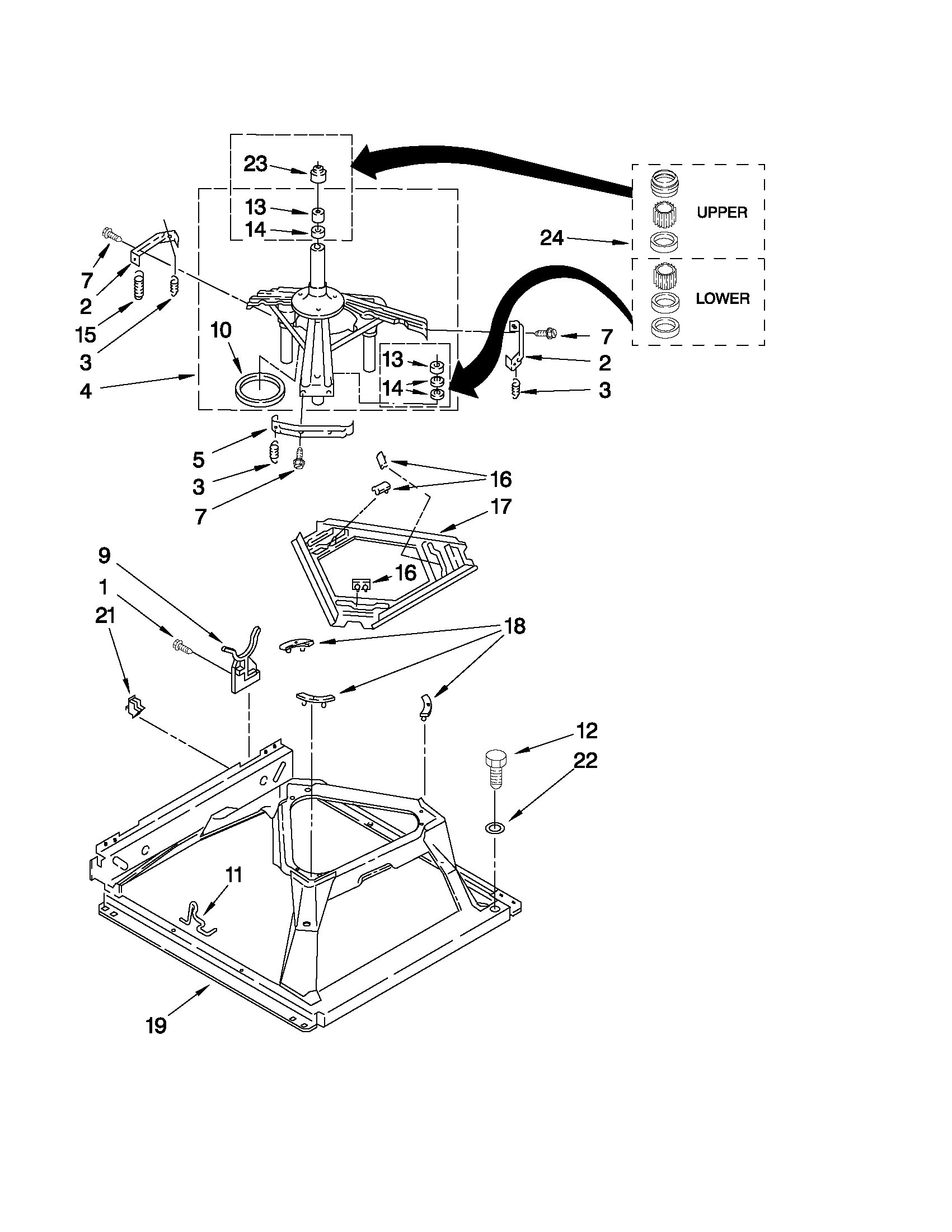Machine base parts