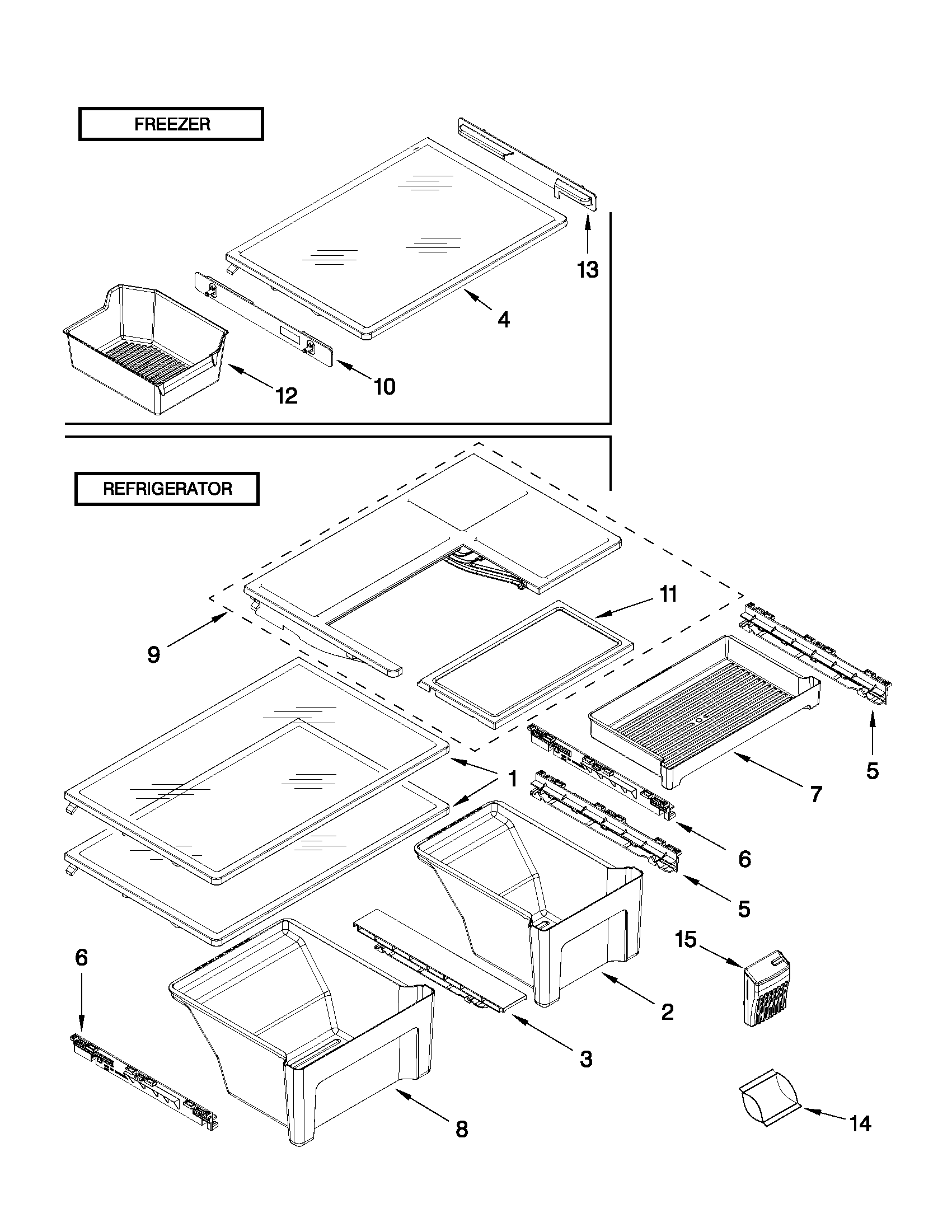 Shelf parts