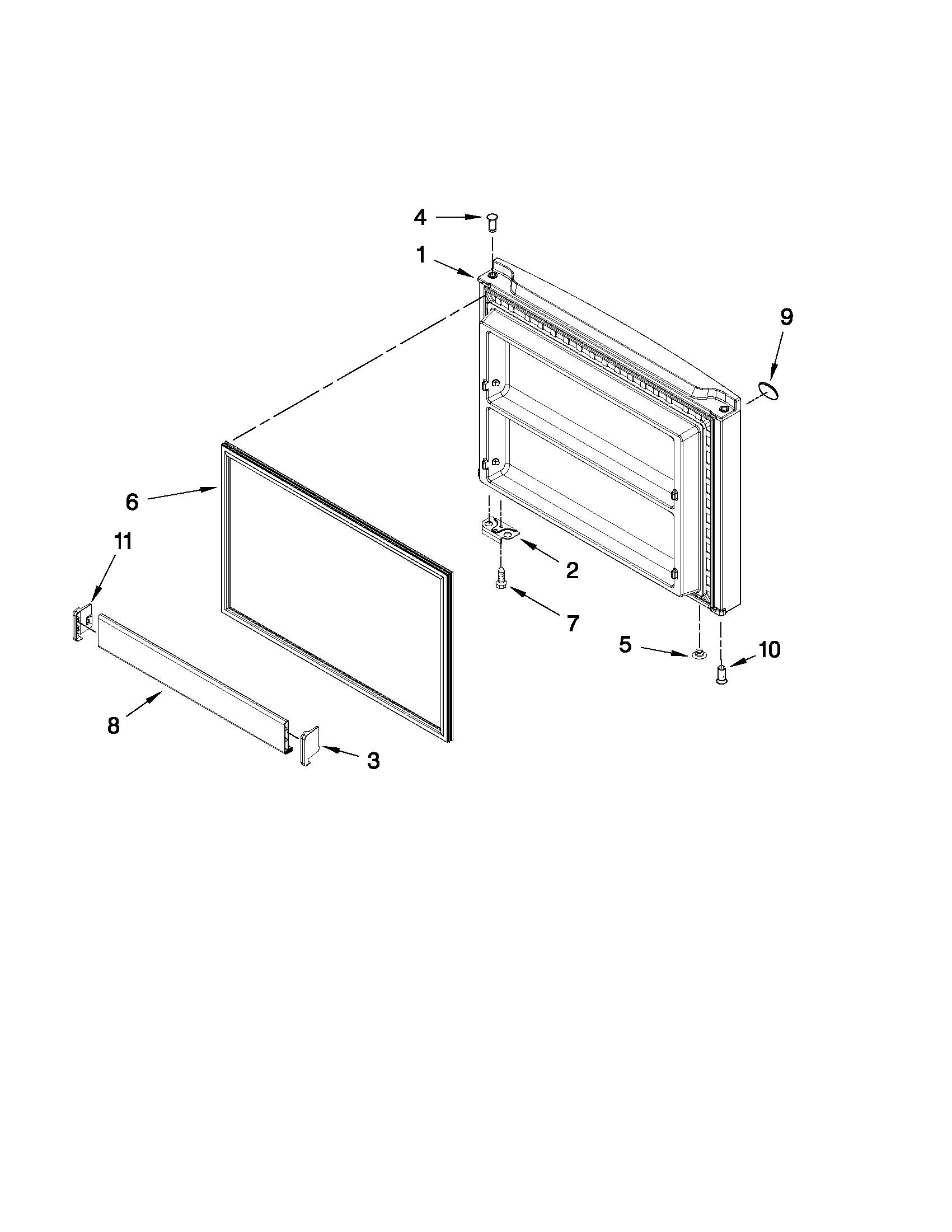 Freezer door parts