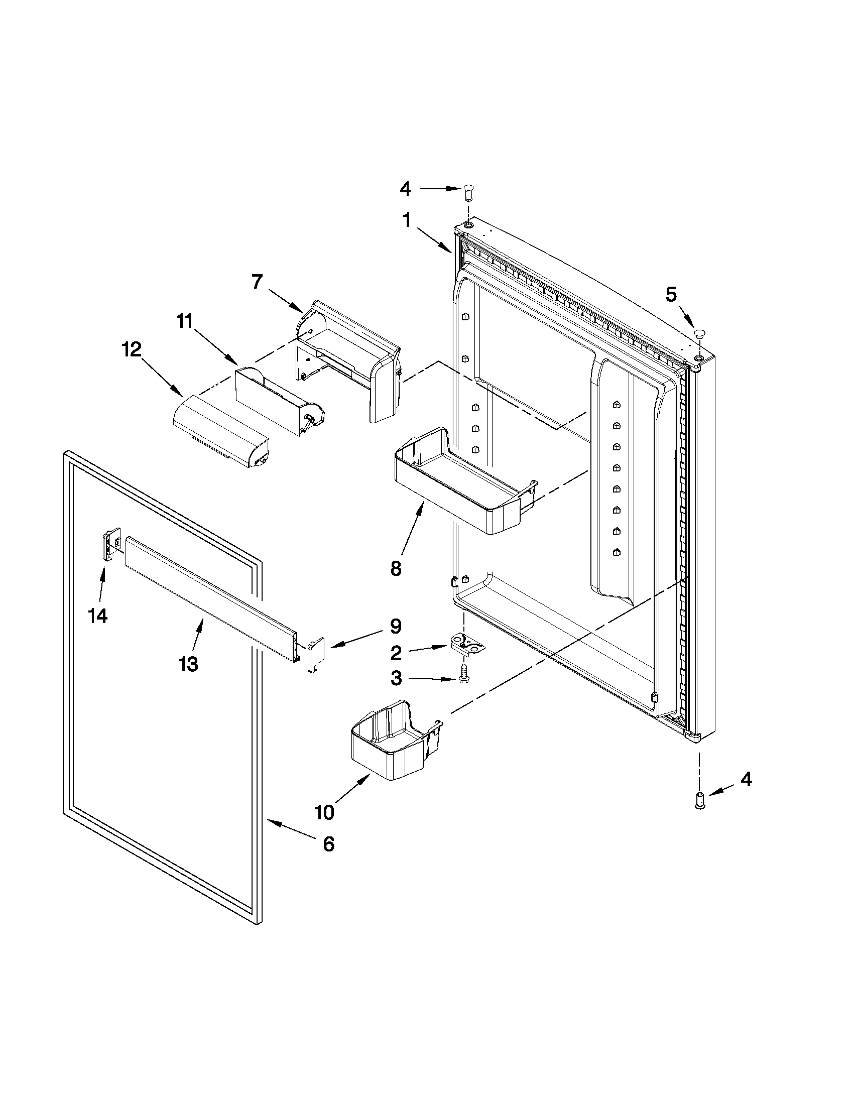 Refrigerator door parts