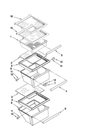 Refrigerator shelf parts