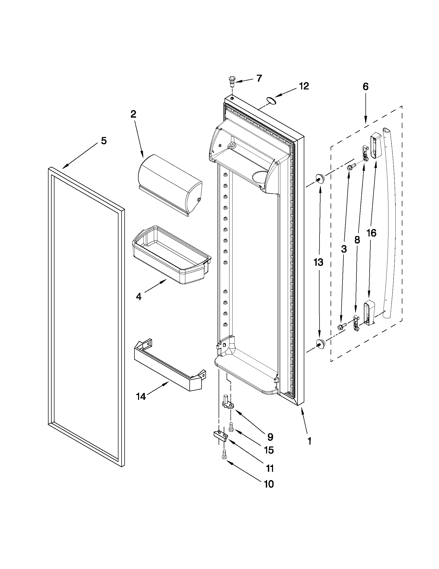 Refrigerator door parts