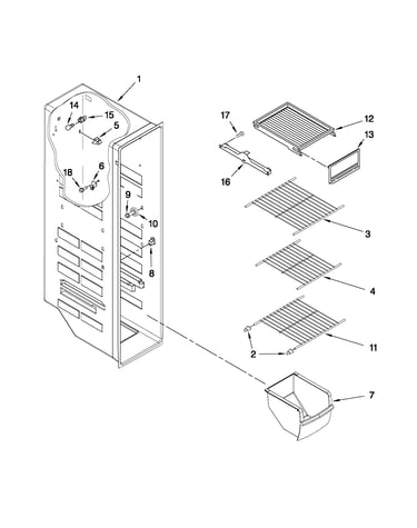 Freezer liner parts