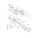Whirlpool ED5KVEXVB06 motor and ice container parts diagram