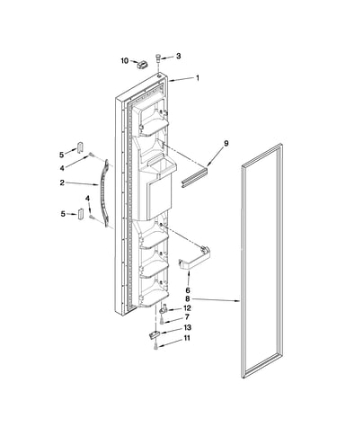 Freezer door parts