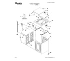 Whirlpool 4GWTW4740YQ0 top and cabinet parts diagram