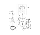 Whirlpool 4GWTW4740YQ0 basket and tub parts diagram