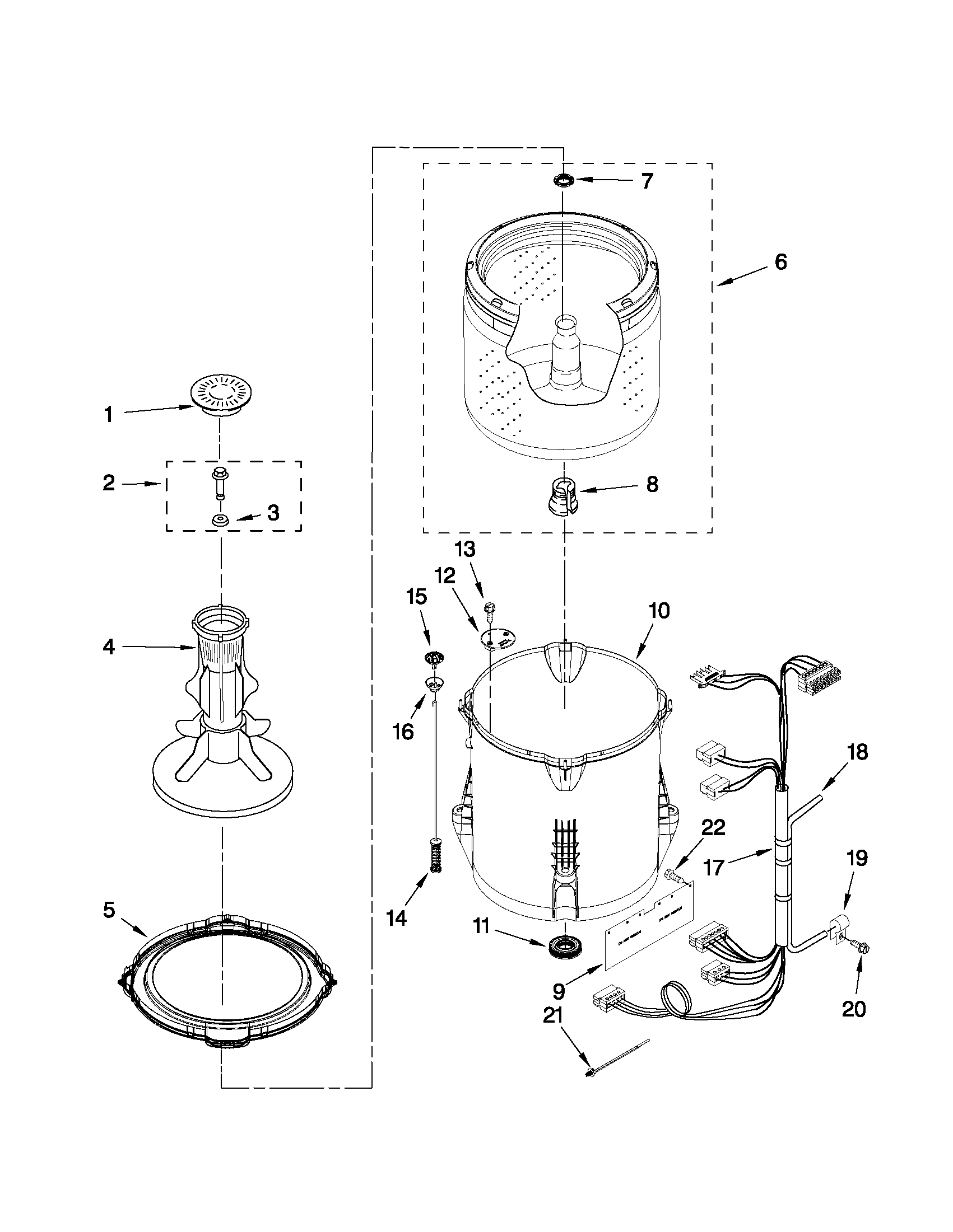 Basket and tub parts