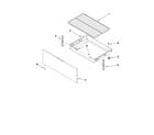 Whirlpool WFE540H0AW0 drawer & broiler parts diagram