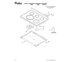 Whirlpool YWFE540H0AW0 cooktop parts diagram