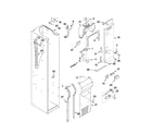KitchenAid KSSO42FTX15 freezer liner and air flow parts diagram
