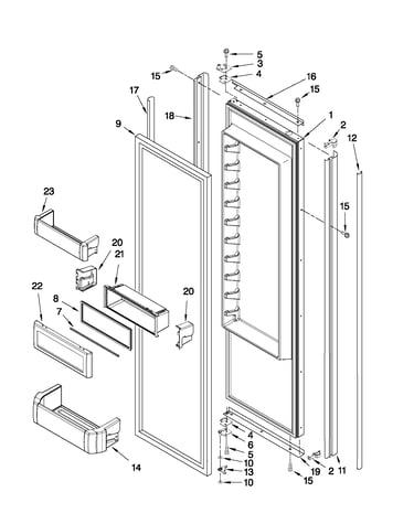Refrigerator door parts