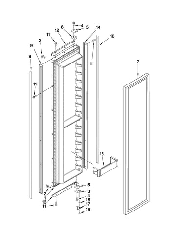 Freezer door parts
