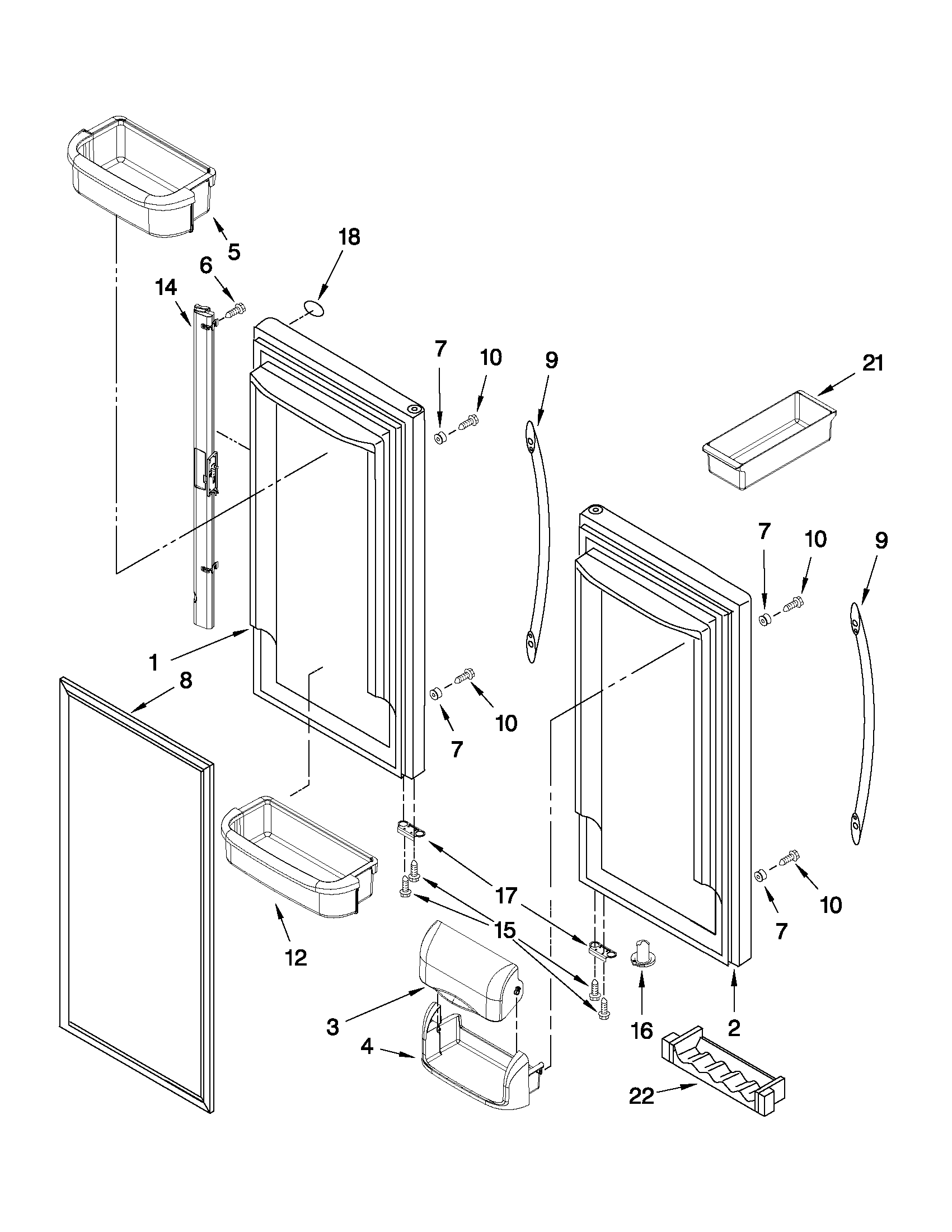 REFRIGERATOR DOOR PARTS