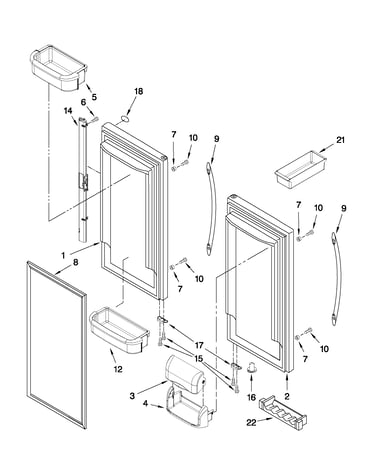 Refrigerator door parts