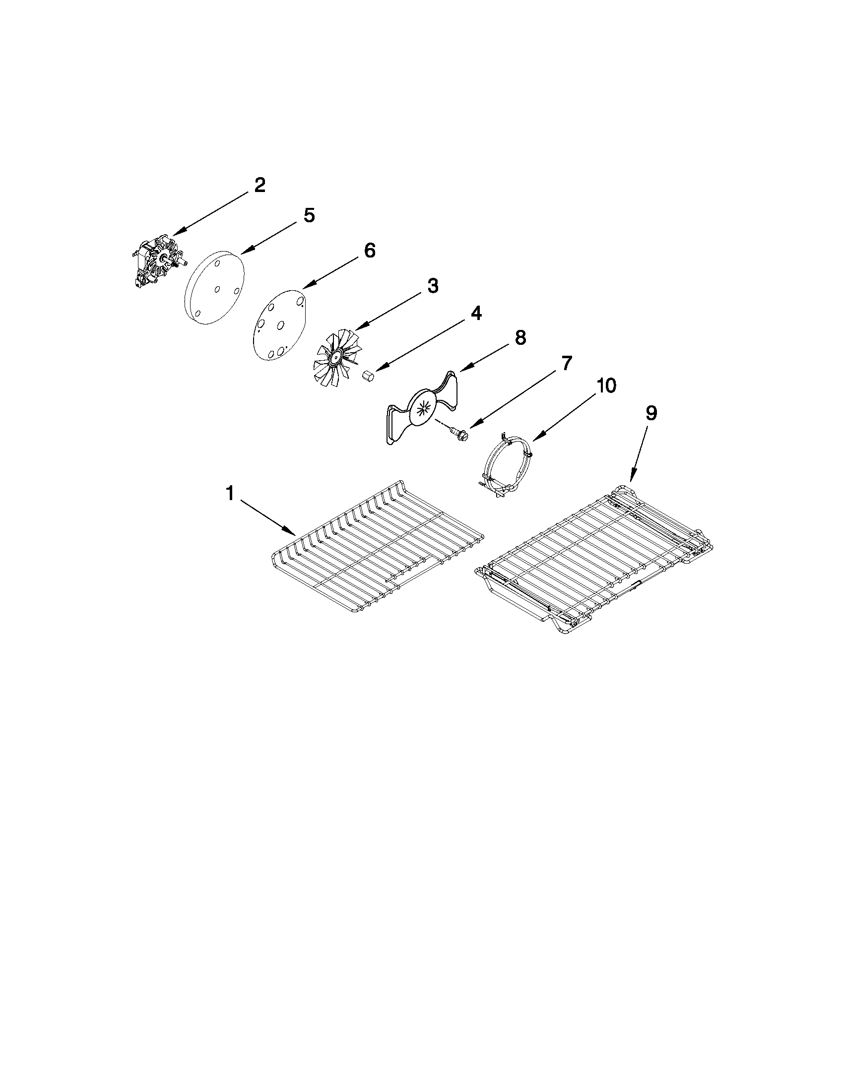 Internal oven parts